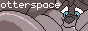 A very fat otter. In the top left the text flickers between 'otterspace' and 'outofshape'
